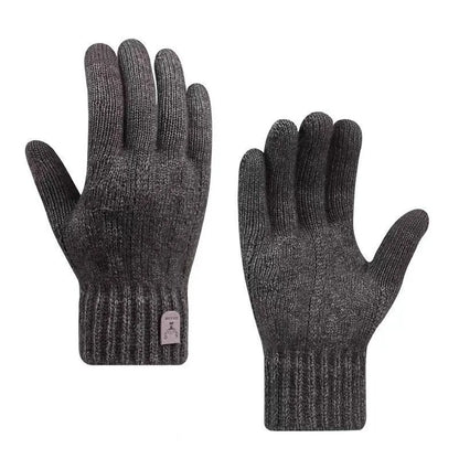 Men's Warm Wool Knitted Gloves Winter Touchscreen Thick Cold Proof Mittens