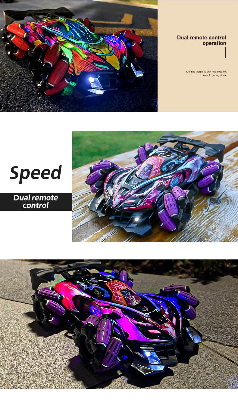 ZWN F1 RC Drift Car With Music Led Lights 2.4G Glove Gesture Radio Remote Control Stunt Cars 4WD Electric Children Toy vs Wltoys-EXPROTAS
