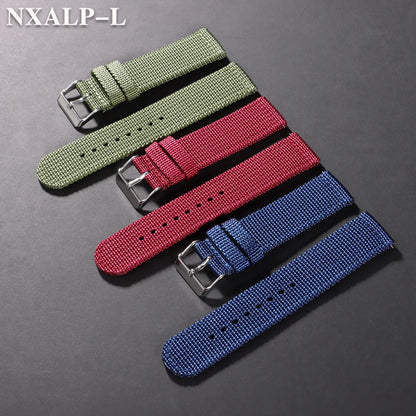 Nylon Watch Strap 18mm 20mm 22mm 24mm Quick Release Woven Sport Band