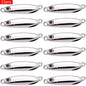 12Pcs Fishing Lure Metal Jigs Spoon Bait 40g 30g 20g 15g Mackerel Bass
