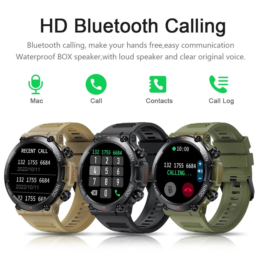 MEVADEN 1.39 Inch HD Bluetooth Call Smart Watch Men Sports Fitness Tracker Heart Monitor 400mAh Smartwatch For Android IOS K56-EXPROTAS