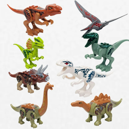 Jurassic Ocean Escape Ship Building Blocks MOC Mosasaurus Dinosaur Brick Set