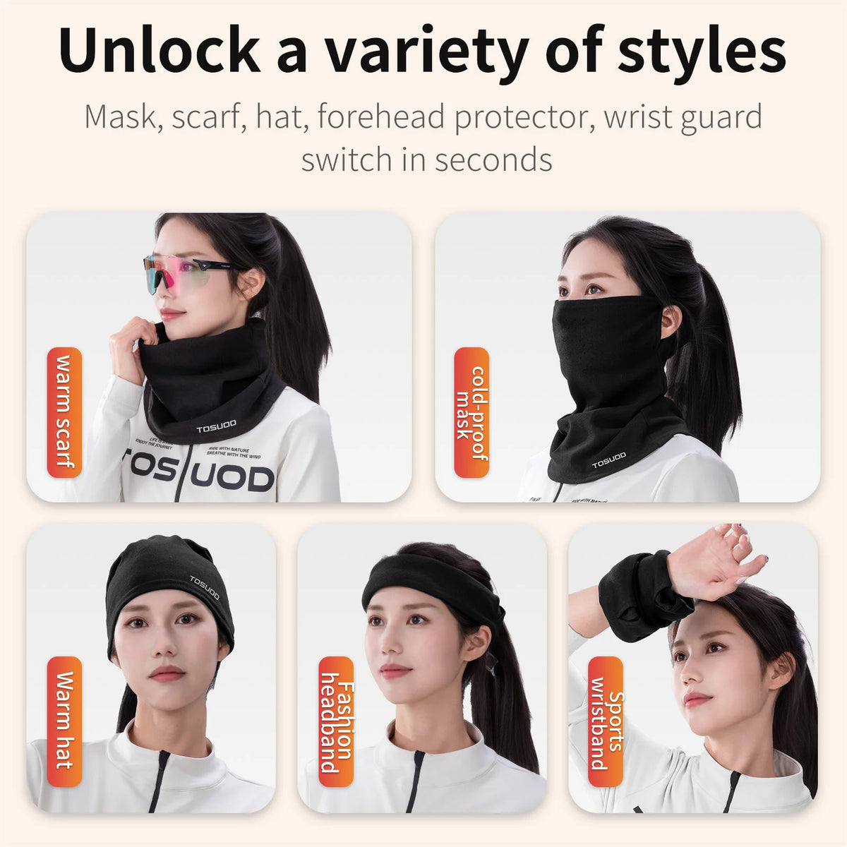 Winter Face Cover Balaclava Mask Warm Thermal Ski Cycling Neck