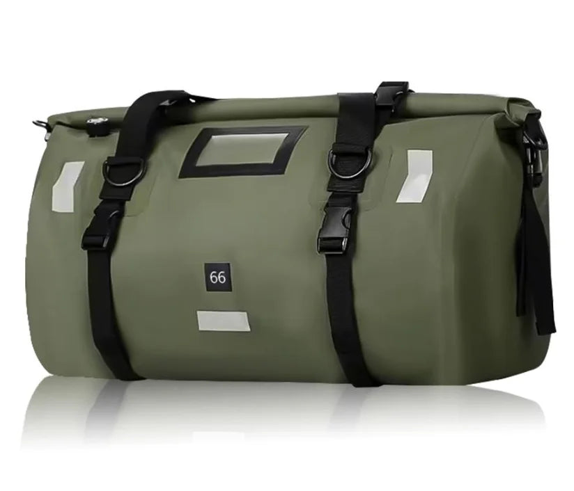 Waterproof Motorcycle Roll-Top Dry Tail Bag Backpack 20-66L