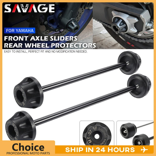 For  Front Rear Axle Crash Sliders for Yamaha MT-07 FZ-07 XSR700 2014-2024