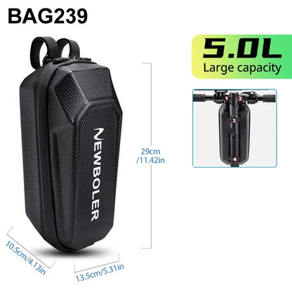 NEWBOLER Electric Scooter Front Handlebar Bag Waterproof EVA USB Port 3L/5L - EXPROTAS