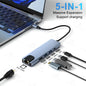 4K HDMI Adapter USB C Hub 8In1 with RJ45 SD TF Card Reader PD Charge