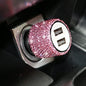 Bling Car Charger 5V 2.1A Dual Port Fast Adapter Vehicle Interior Accessory