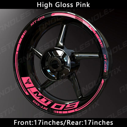 Reflective Motorcycle Wheel Sticker Hub Decal Rim Stripe Tape for YAMAHA MT-09