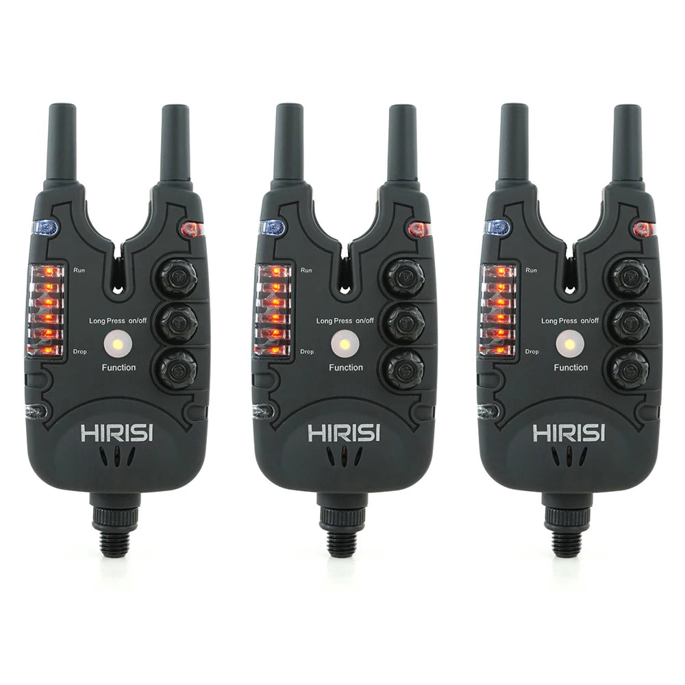Hirisi Carp Fishing Bite Alarms with LED Light, Adjustable Volume, Tone, Sensitivity Fishing Bite Indicators B150-EXPROTAS