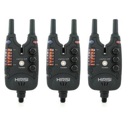 Hirisi Carp Fishing Bite Alarms with LED Light, Adjustable Volume, Tone, Sensitivity Fishing Bite Indicators B150-EXPROTAS