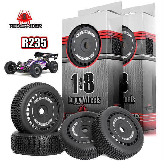 RED SPIDER 1Set RC Wheel Tires 17mm Hex for 1/8 Off Road Car ARRMA Typhon HPI