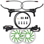 Hydraulic Disc Brake Set for E-Bike 160mm Rotors Power Control 1100mm 1800mm