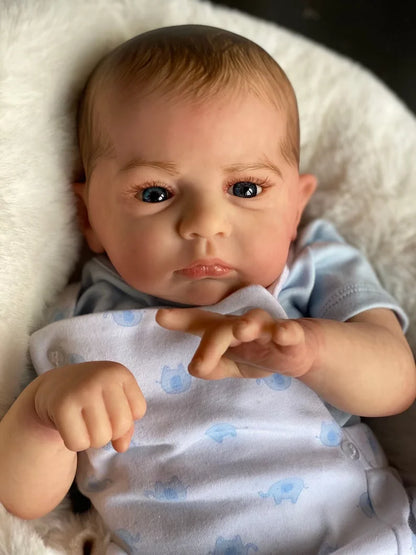 18-20 Inch Cameron Reborn Baby Doll Painted Hair 3D Skin Boy Girl Bebe