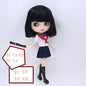 ICY DBS Blythe Doll Black Hair Joint Body Glossy Matte Face DIY Dress Up