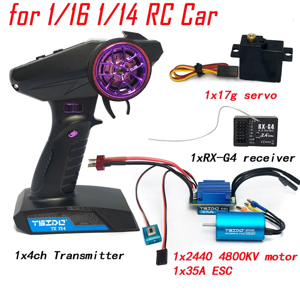 RC Motor ESC Brushless Combo for 1/10 1/8 Car Waterproof Parts