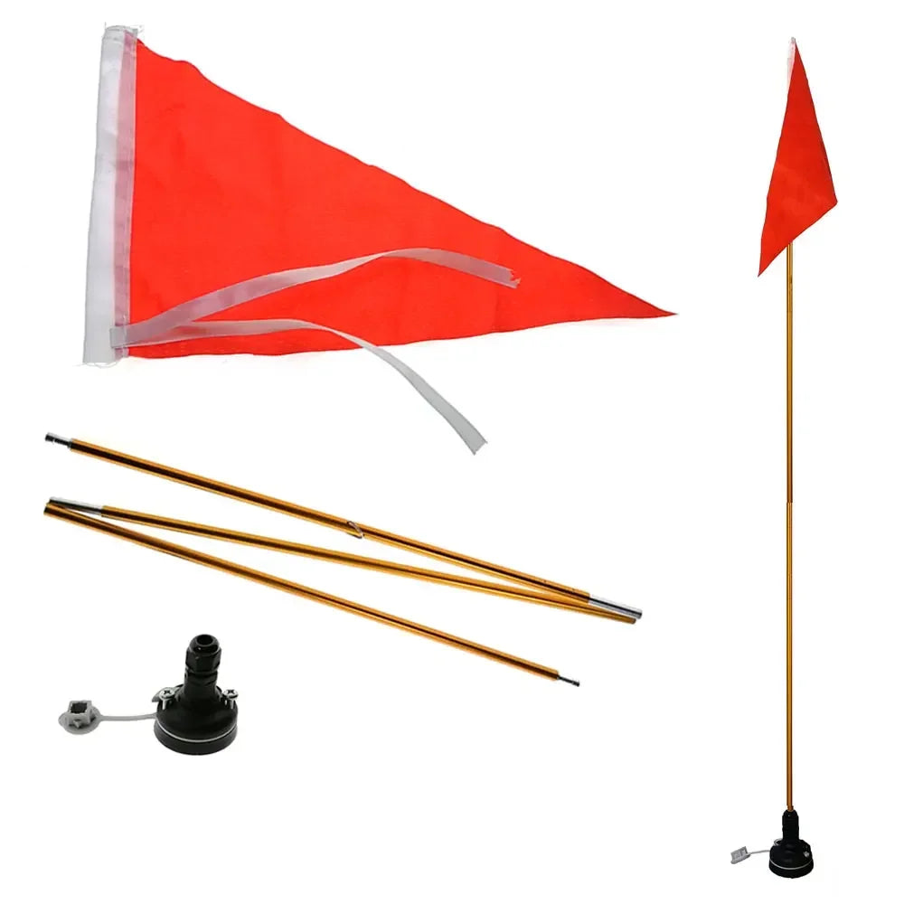 Kayak Safety Flag for Canoe Paddle Boat High Visibility Mount Accessories
