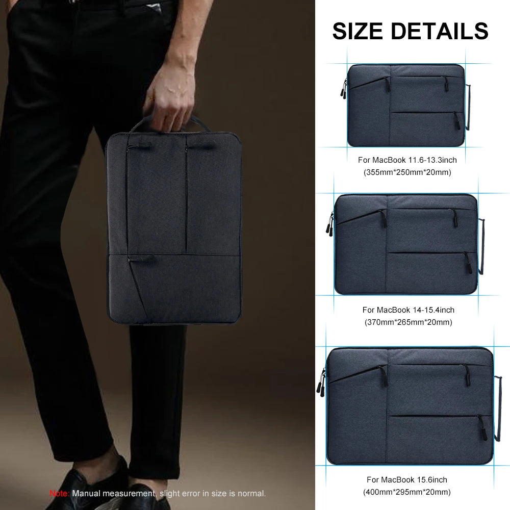 Laptop Sleeve Cover Bag for MacBook Dell HP 12 13 14 15 16 Inch