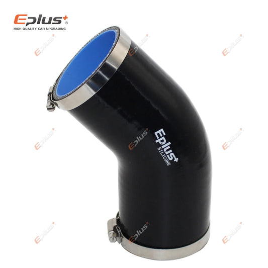 EPLUS 45° Silicone Hose | Car Intercooler Turbo Intake Pipe Connector Black
