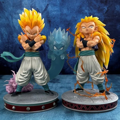 Dragon Ball Z Gotenks Ssj3 Figure Super Saiyan 3 Gotenks Action Figures 25cm Pvc Statue Collection Model Toys For Children Gifts-EXPROTAS