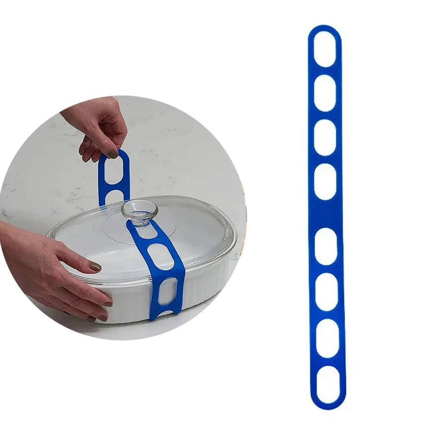 Silicone Lid Strap Reusable Elastic Band for Camping Cookware Universal Fixing