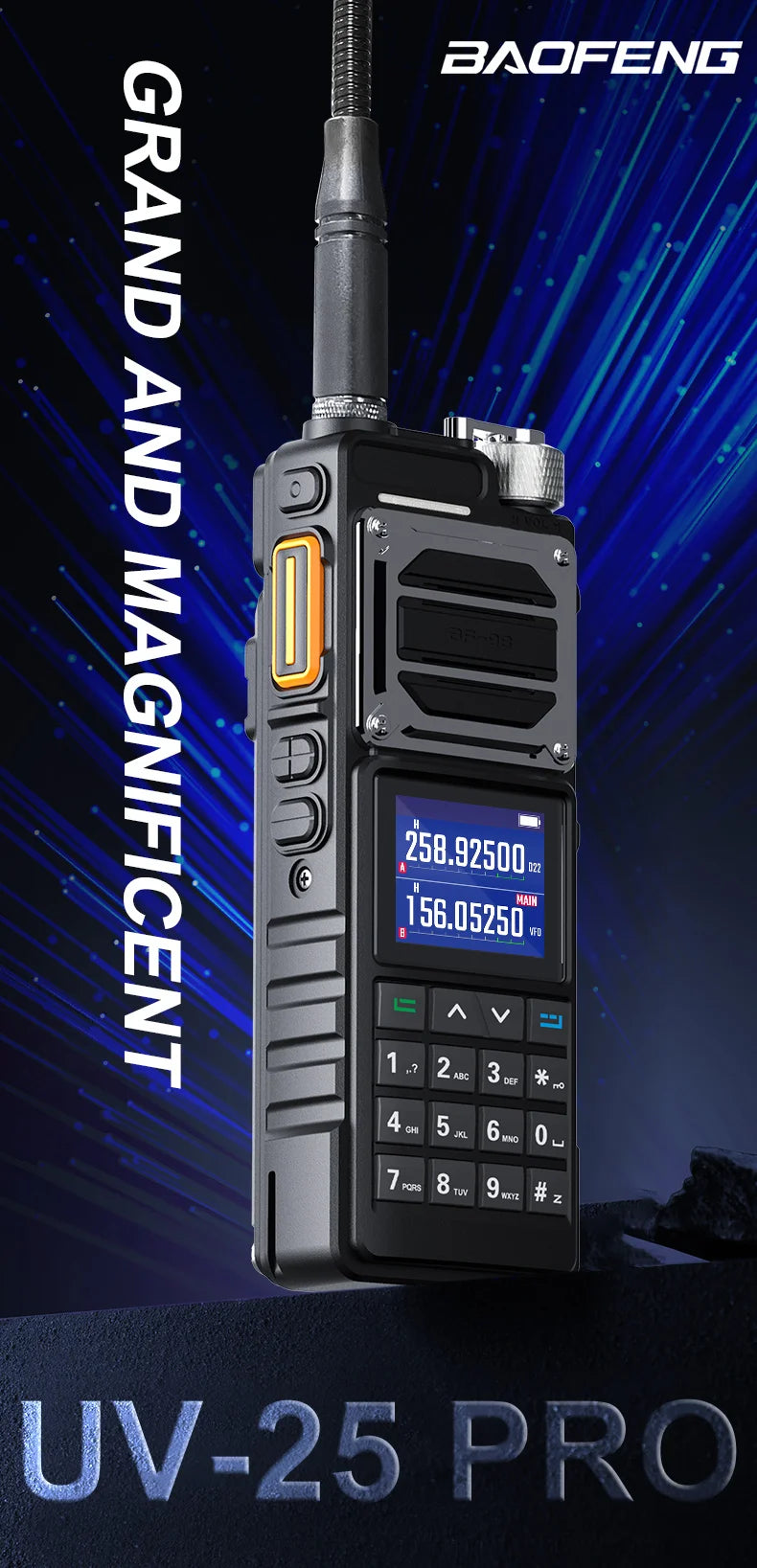 BAOFENG UV-25L Ham Radio High Powerful Tactical Walkie Talkie 50KM Four-Band Type-C 999Channel Two Way Radio BAOFENG NEW Upgrade-EXPROTAS