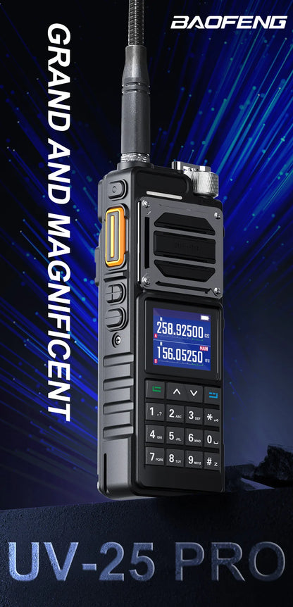 BAOFENG UV-25L Ham Radio High Powerful Tactical Walkie Talkie 50KM Four-Band Type-C 999Channel Two Way Radio BAOFENG NEW Upgrade-EXPROTAS