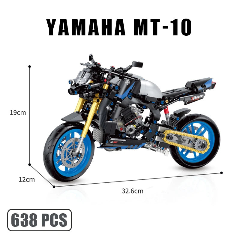Technical Motorcycle Building Blocks Harley-Style Motorbike Racer Model Toy Gift