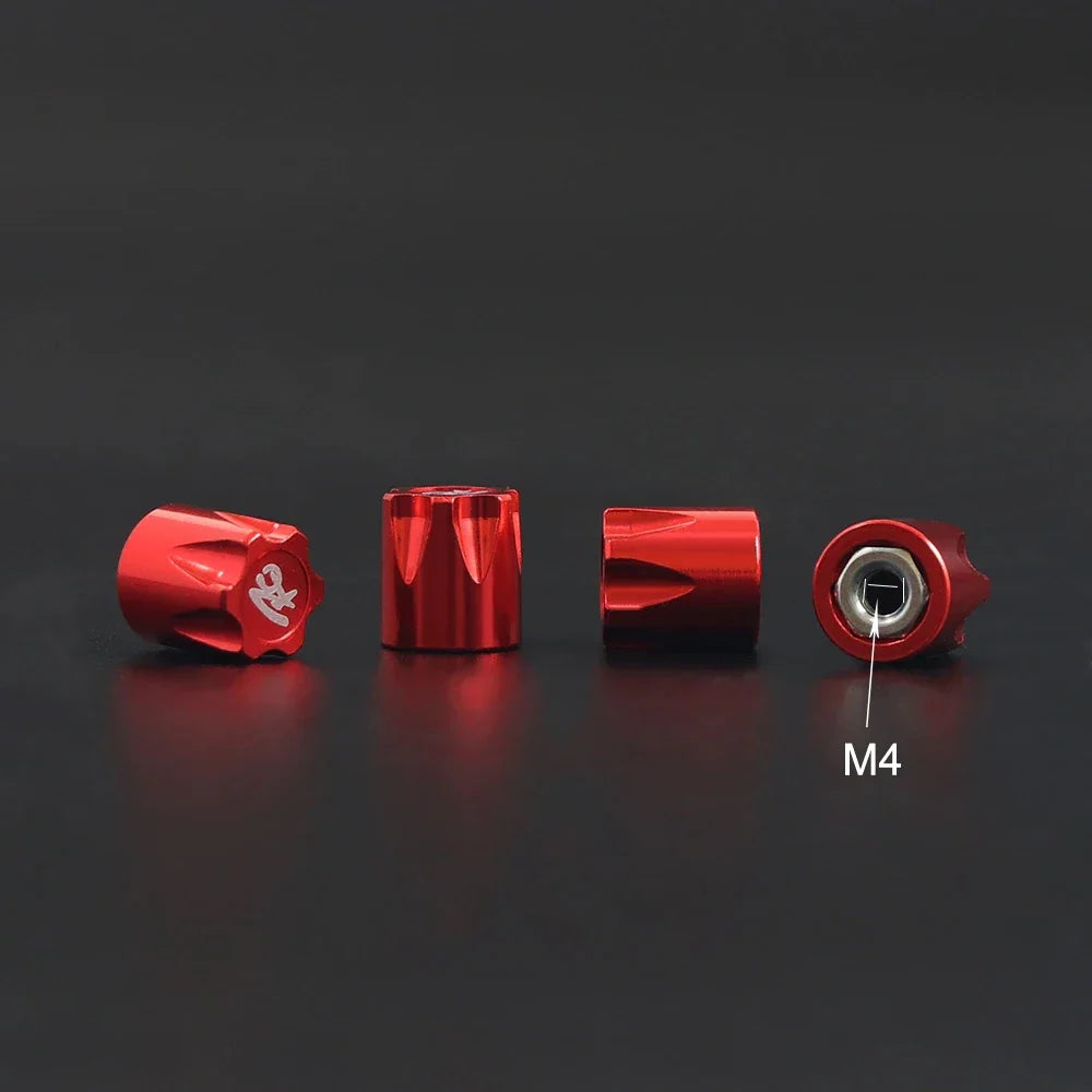 4Pcs Metal Wheel Centre Dust Caps M4 Nuts 1/10 RC Crawler TRX4 SCX10 D90 TF2