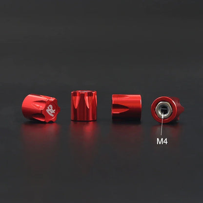 4Pcs Metal Wheel Centre Dust Caps M4 Nuts 1/10 RC Crawler TRX4 SCX10 D90 TF2
