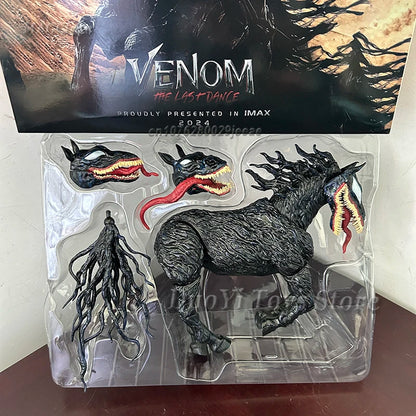 Venom The Last Dance: Venom Anime Action Figure Venom Horse Change Face Statue Model Toys Collectible Christmas Halloween Gifts-EXPROTAS