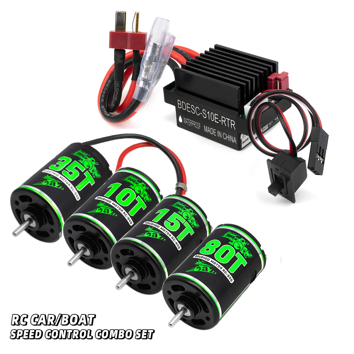1/10 RC Brushed Motor ESC Combo 320A 540 for Axial SCX10 TRX6 Parts