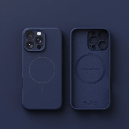 Liquid Silicone MagSafe Case for iPhone 11-17 Air Pro Max Plus Matte Cover