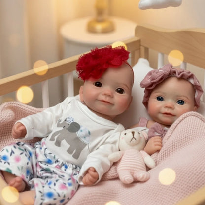 25cm Silicone Reborn Girl Doll Open Mouth Washable Body 3D Painted Skin