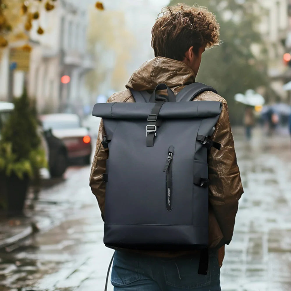 USB Port Backpack Men Large Capacity Waterproof 15.6 Inch Travel Bag