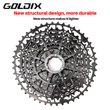Goldix Carbon Steel Freewheel 9/10/11/12/13 Speed MTB Cassette