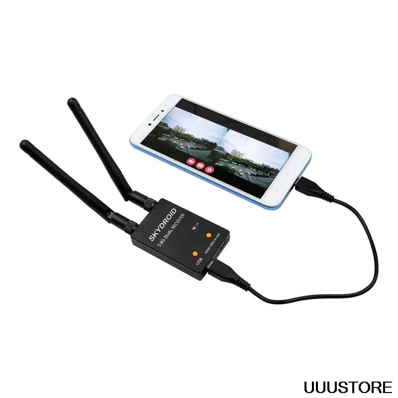 Skydroid 5.8Ghz 150CH True Diversity UVC OTG Smartphone FPV Receiver for Android Tablet PC VR Headset FPV System RC Drone-EXPROTAS