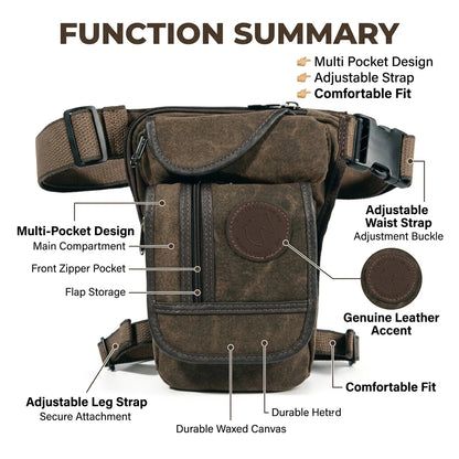 Motorcycle Drop Leg Bag Waterproof Thigh Hip Fanny Pack Waist Pouch