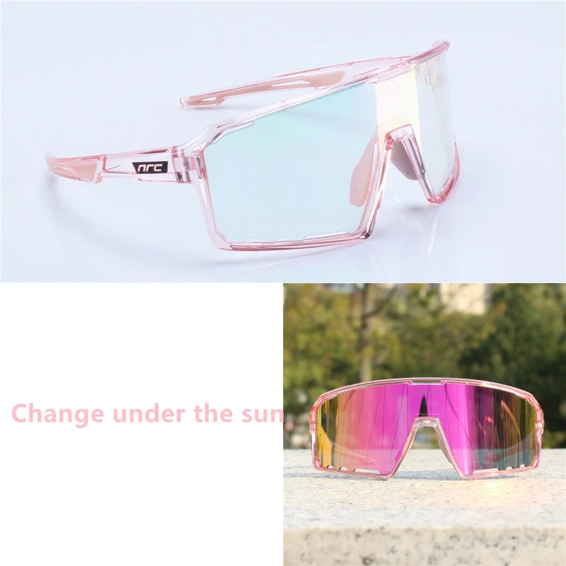 NRC Cycling Sunglasses TR90 Sports Bicycle Glasses MTB Fishing Riding Eyewear