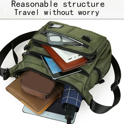 Men's Cross-body Bag with Adjustable Shoulder Strap & Multi-layered Pockets