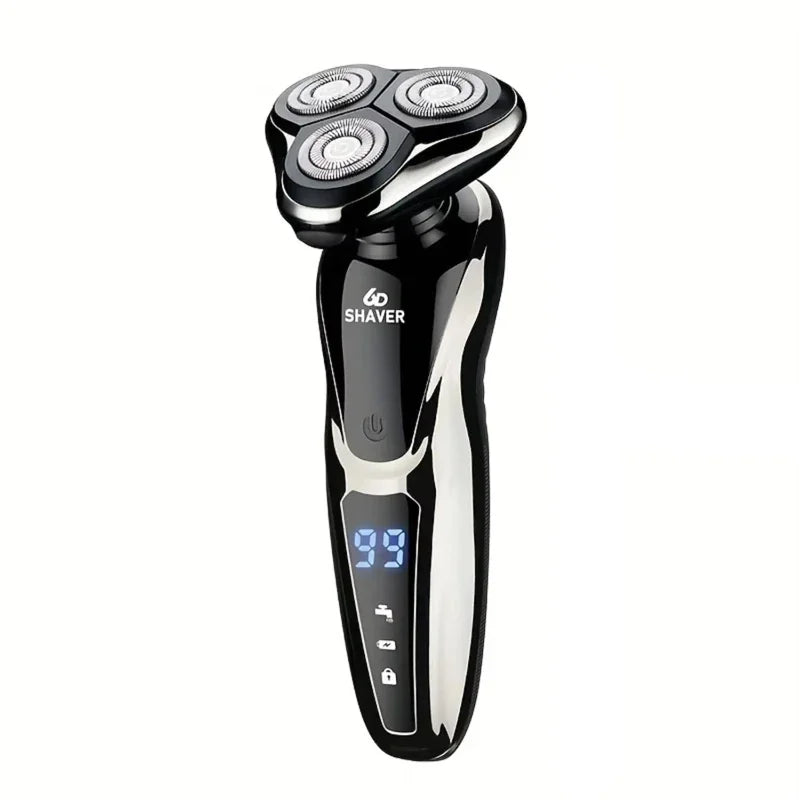 New Shaver LCD Electric Razor 3-in-1 Beard Trimmer Nose Hair Cutter Wet Dry Use