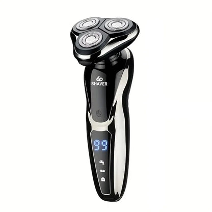 New Shaver LCD Electric Razor 3-in-1 Beard Trimmer Nose Hair Cutter Wet Dry Use