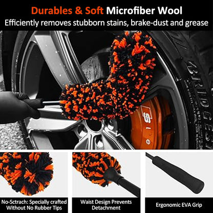 Car Wheel Cleaning Brush Microfiber Soft Rim Cleaner Tire Washing Tool