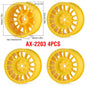 1/10 RC Wheels & Tires Set 12mm Hex On-Road Drift/Rally for Tamiya TT-02 Compatible Chassis