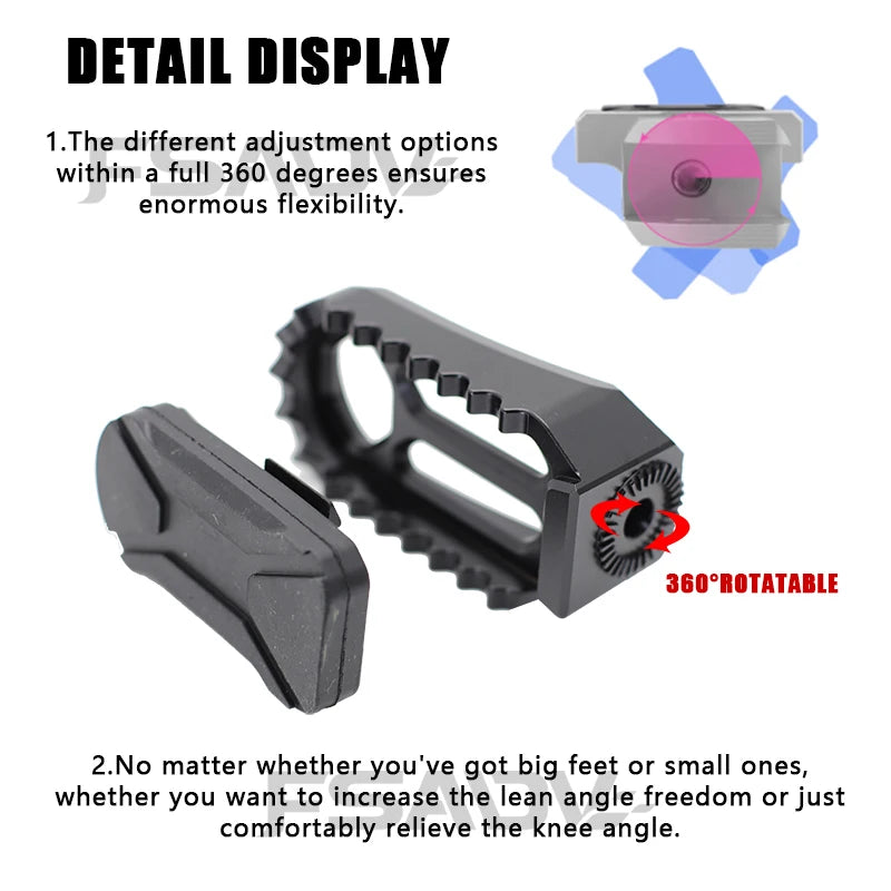 Motorcycle Footrest Peg Rubber Cover Aluminum For BMW R1200GS R1250GS LC ADV