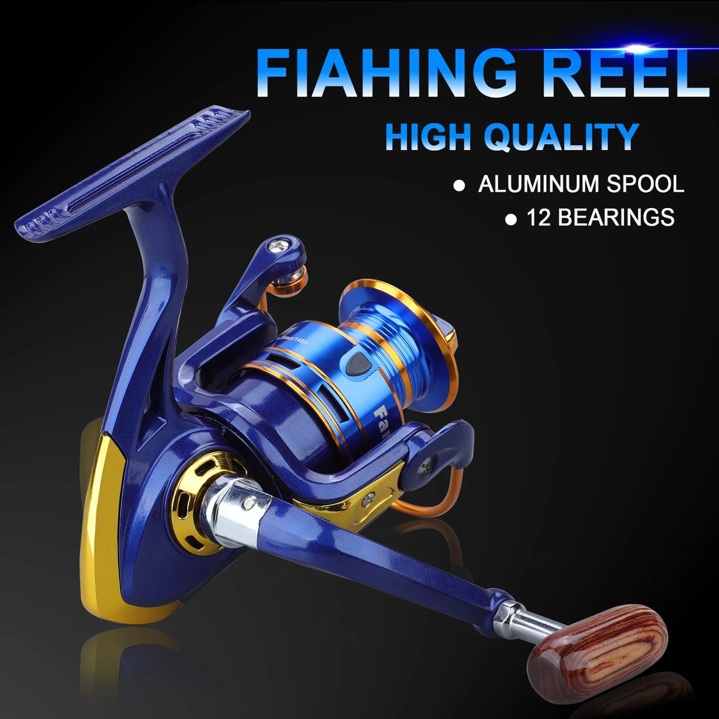 Sougayilang Fishing Reel 1000-7000 Spinning 10kg Max Drag Metal Spool
