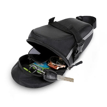 Waterproof Nylon Bike Saddle Bag Rear Seat Tool Pouch for MTB Cycling