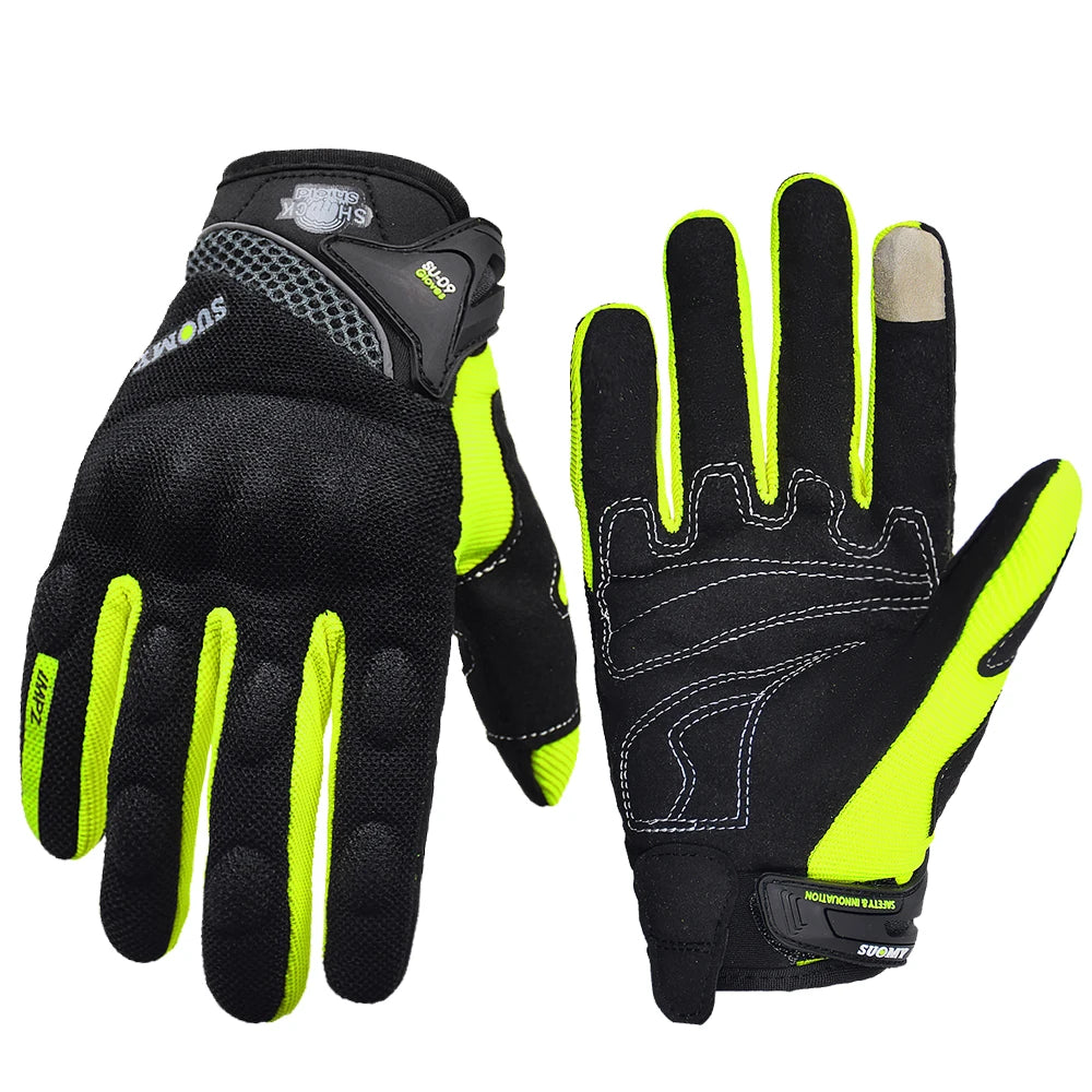 Mesh Motorcycle Gloves Suomy Summer Touchscreen Breathable Moto Motocross