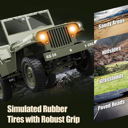 C8815 1/10 RC Willys Jeep 1941 4WD Crawler Military Truck Off-Road RTR Car