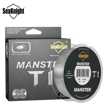 SeaKnight T1II 50M/100M Fluorocarbon Coated Nylon Fishing Line, Sinking 3-100LB